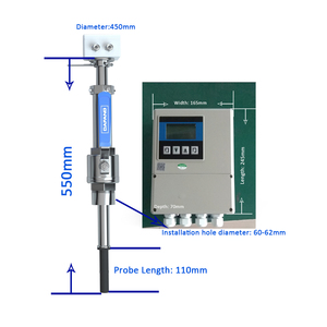 <strong>Insertion</strong> Type 4-20mA DN400 Water Magnetic <strong>Flowmeter</strong> Liquid River Electromagnetic Flow Meter with Remote Display - Product Image 2