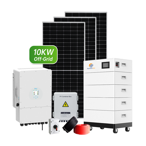 完整的10KW太阳能系统，带锂离子电池，包括5KW 20KW太阳能套件15KW离网太阳能系统，适用于家庭 - Product Image 1