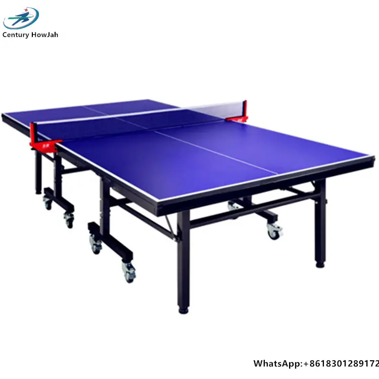 Precio de fábrica interior gimnasio plegable estándar de tenis de mesa de elevación hogar muebles mesa de tenis de mesa de la competencia con carrete