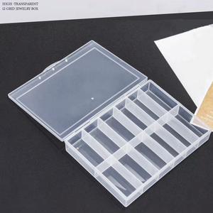 กล่องเปล่า12ช่องใสสีดำสำหรับเล็บปลอมแบบยาวปลายเล็บพลาสติกทนทาน - Product Image 4