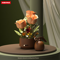 Em0029 blooming garden-a dynamic rose that blossoms