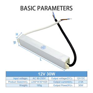 12V30W IP67 su geçirmez elektronik LED sürücü aydınlatma trafo 90-250V AC DC 12V 2.5A 30W dönüştürücü anahtarı güç kaynağı CE - Product Image 6