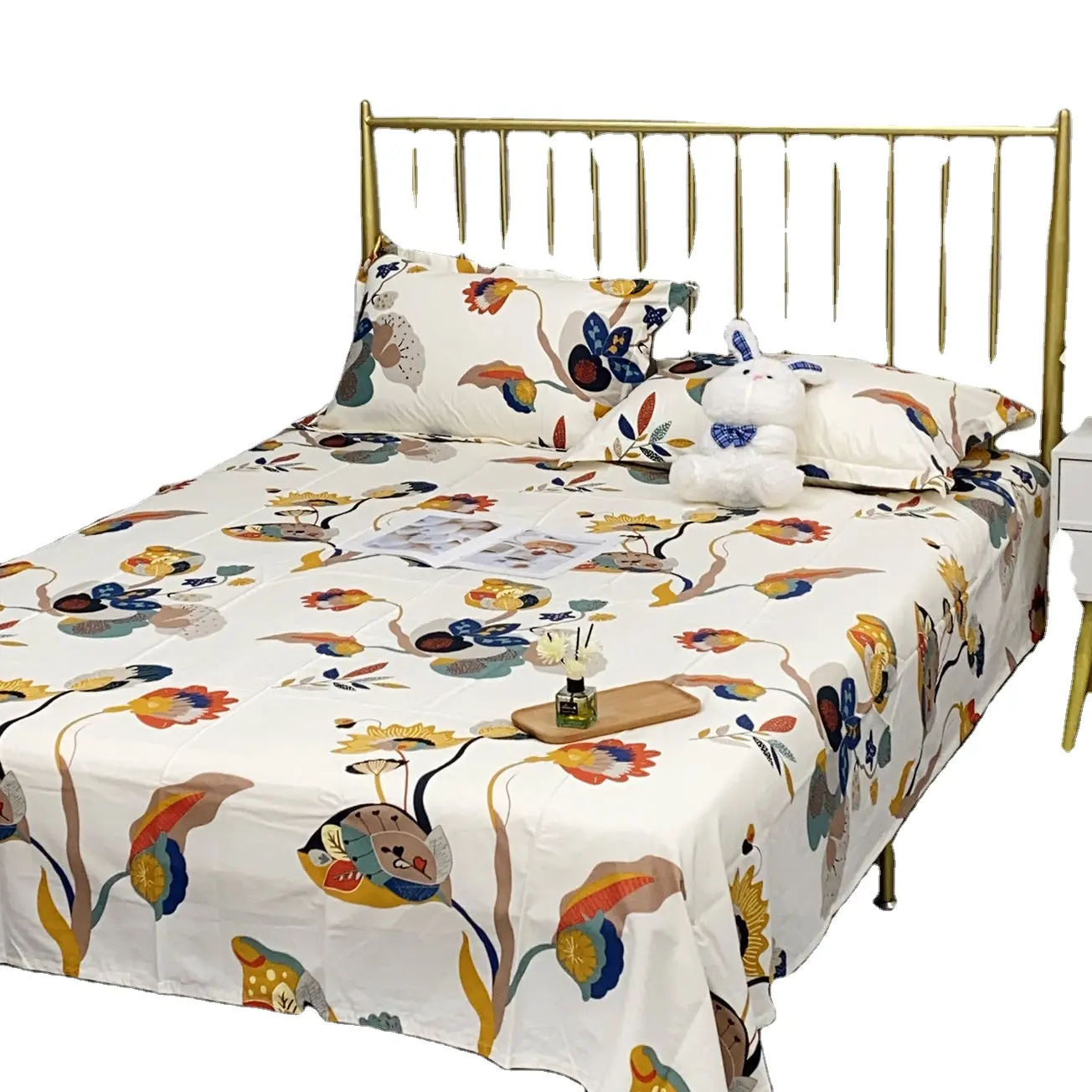Set di lenzuola personalizzate copripiumino in cotone set biancheria da letto prezzo di fabbrica più economico