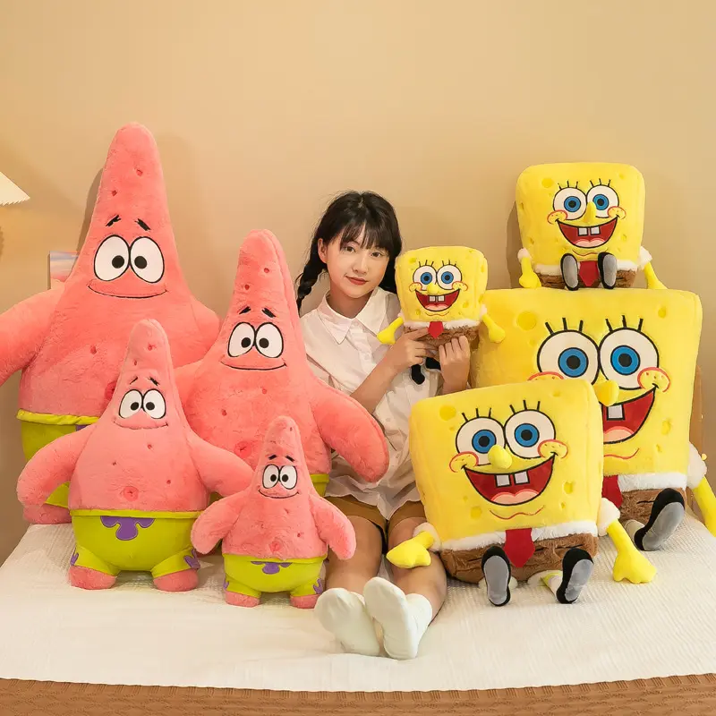 Poupée en peluche de dessin animé Bob Patrick Star, 20/35/50cm, cadeau pour enfant