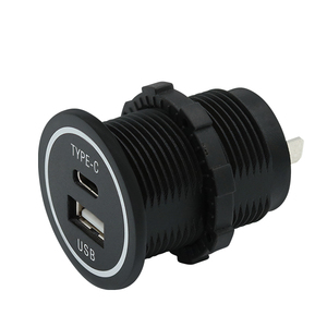 DAMAVO süper araba şarjı kısa devre koruması 9-36V <span class=keywords><strong>USB</strong></span> C & <span class=keywords><strong>USB</strong></span> deniz RV kamyon tekne için bir çift bağlantı şarj