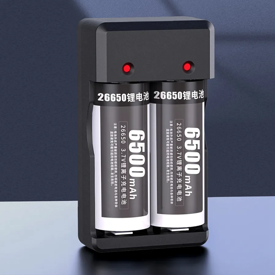 26650 batterie au Lithium 6500mah grande capacité 3.7V batterie au Lithium pour lampe de poche petit haut-parleur