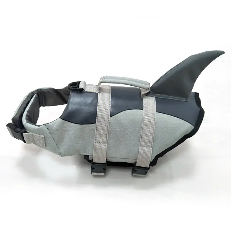 DRESSPET יוקרה אישית כריש סנפיר כלב מעיל עמיד למים חורף בטיחות בריכת החיים Vest
