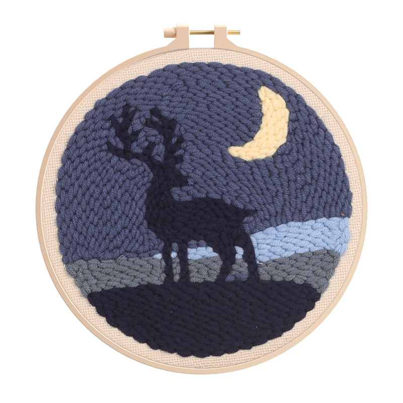 Broderie d'élan de 8 pouces