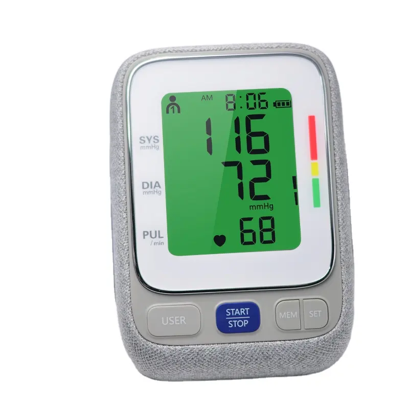 Esfigmomanómetro digital completamente automático, medidor de presión arterial, monitor de presión arterial con pantalla grande, detector de movimiento