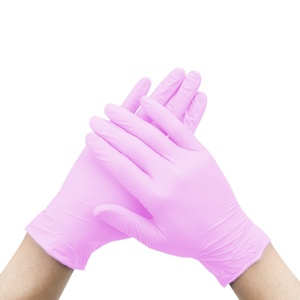 Xs Nitrile Gloves Clean Gloves Tattoo Pearly Protective pink 5mil Think Labor protection High Quality