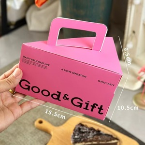 紙段ボールから作られた食品輸送用ミニHDペット窓付きポータブル三角ケーキ焼きデザートムース梱包箱 - Product Image 3