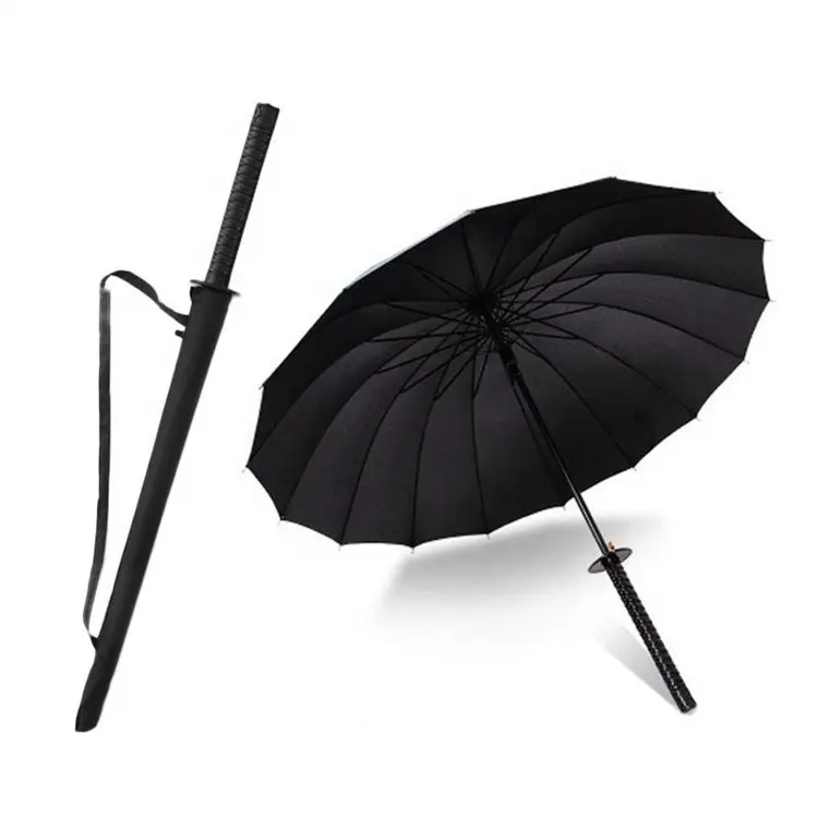 Promoção 8k/16k/24k Punho Longo Japonês Samurai Sword Umbrella