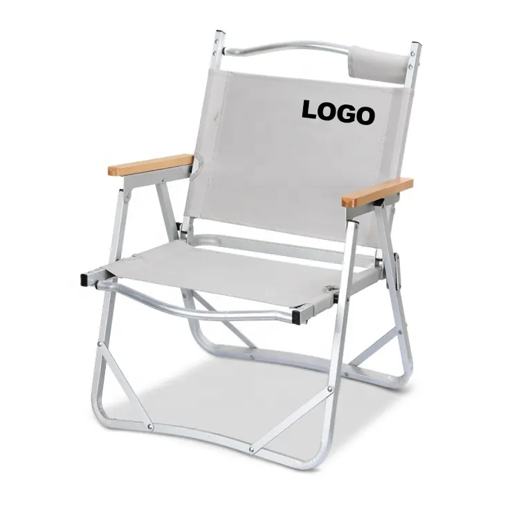 Outdoor Picnic Beach Portable Camping Chair Light Weight Relax Wood Grain Aluminum Folding Kermit Chair