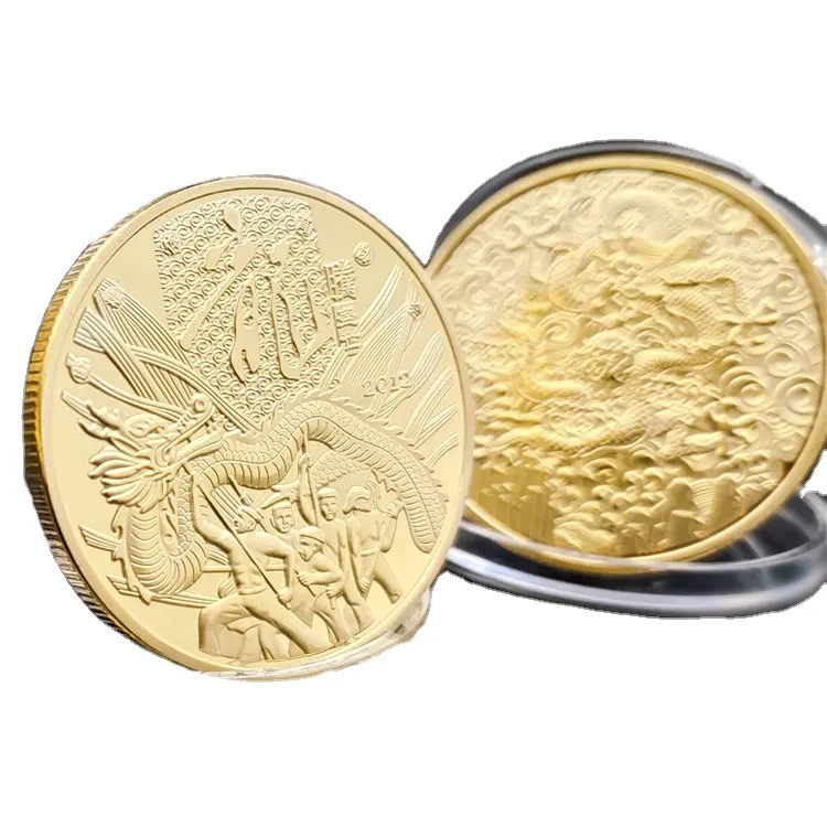 Custom Die Gestempeld Munt 2d 3d Metaal Zinklegering Messing Antiek Goud Zilveren Munten Levert Groothandel Muntencollectie