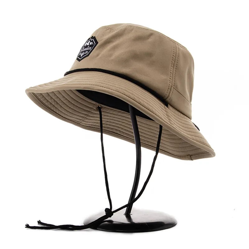 Barato projetar seu próprio personalizado impermeável nylon pesca caminhadas safari balde boonie chapéu