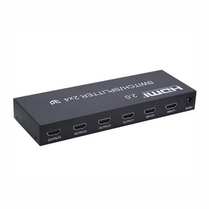 4K V1.4升级到2.0 2x4 HDMI分路器和带音频输出和红外遥控器的开关 - Product Image 3