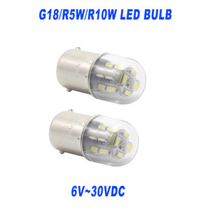 BA15S 2W มินิหลอดไฟ LED 10-30VDC BAY15d B15 BA15s สัญญาณไฟ LED หลอดไฟ