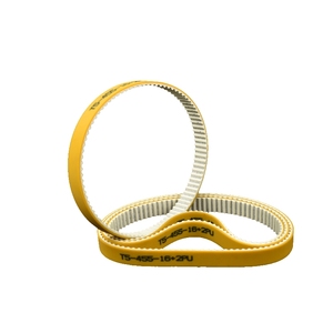 Bando Megadyne ContinentalカスタマイズT5歯付き5mmピッチ16mm幅2PUイエローインダストリアルハーネスタイミングベルト、スチールコード付き