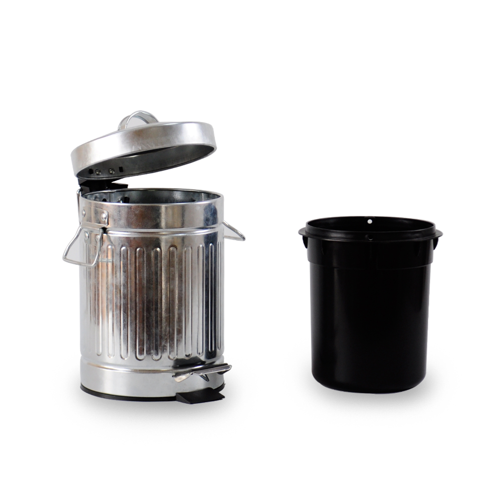 Hot Sales Bathroom Roman Cover Trash Can Stainless Steel Soft Close Pedal Waste Bins Embossed Design Bathroom Trash Bins