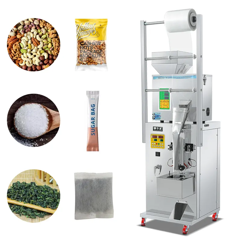 Máquina de enchimento em pó, máquina de embalagem multifuncional para empacotar, tempero, chá, saquinho, açúcar, vara vertical