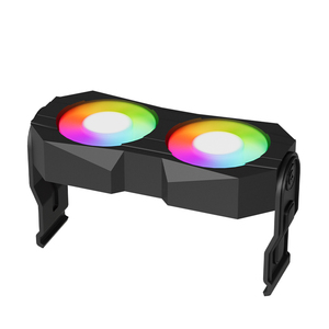 Dissipateur de chaleur à mémoire <span class=keywords><strong>DDR1</strong></span>-5 ventilateur ARGB ordinateur de bureau en aluminium dissipateur thermique de refroidissement Emory 2 pièces ventilateur refroidisseur pour ordinateur portable DDR4 DDR5 - Product Image 1