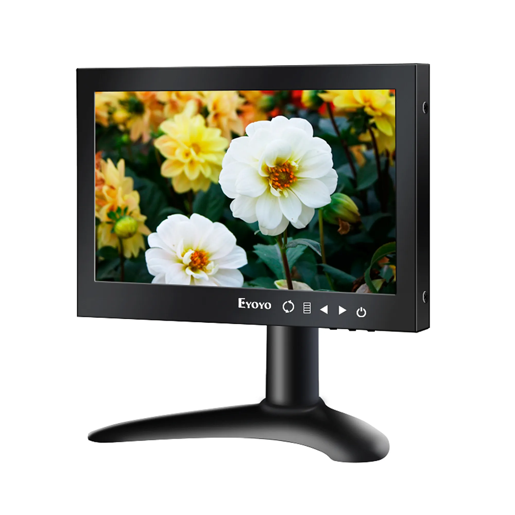 Eyoyo EM07A Metal 7 inç IPS 1024x600 piksel 400CCD endüstriyel HD MI VGA AV BNC girişi CCTV ekran monitör dahili hoparlör ile