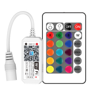 16 миллионов цветов, управление музыкой, Wi-Fi RGB / RGBW светодиодный контроллер, смартфон и таймер, волшебный Домашний Мини Wi-Fi светодиодный rgb контроллер - Product Image 1