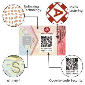 High Security Custom Hologram Sticker Anti-counterfeiting QR <strong>Code</strong> 3D Holographic Labels - Product Image 4