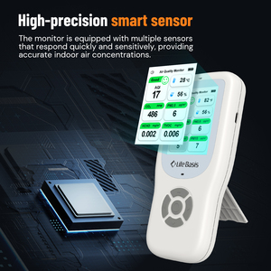 Medidor de CO2 de calidad del aire 10 en 1 PM1.0/2,5/10 temperatura humedad HCHO TVOC Sensor USB Monitor de calidad del aire inteligente con pantalla LCD - Product Image 4
