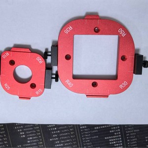 4 in 1アルミニウム切削フィレットテンプレートR10-R25ボード半径弧角測位測定丸角ジグ - Product Image 4