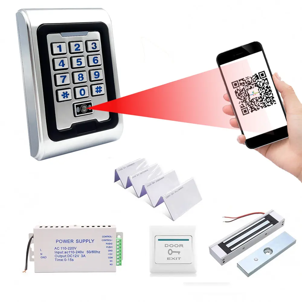 EW-escáner de control de acceso independiente, lector de teclado de metal, sistema de control de acceso a prueba de agua