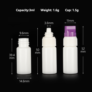 3毫升5毫升8毫升塑料LDPE白色透明精油医用挤压滴管试剂滴眼瓶 - Product Image 2