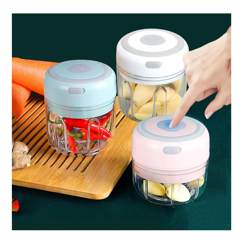 Kitchen Mini Wireless Food Slicer Tragbarer Prozessor Tragbarer USB-Lade-Elektro-Knoblauch-Chopper Kinder-Mixer