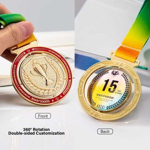 Medaglia di Design gratuita del produttore medaglia placcata in bianco per la corsa in metallo personalizzata - Product Image 2