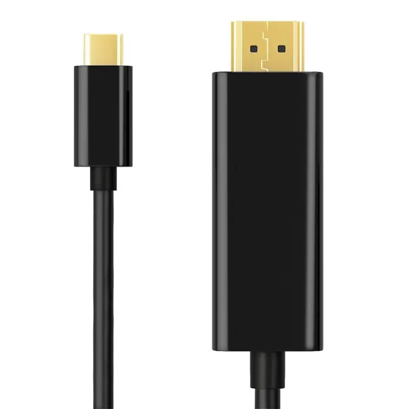 4K @ 30Hz 1.8m USB C 3.1 vers HDMI Câble Type C mâle vers HDMI mâle Câble Adaptateur pour nouveau Macbook Pro jusqu'à 3840*2160p Plaqué Or
