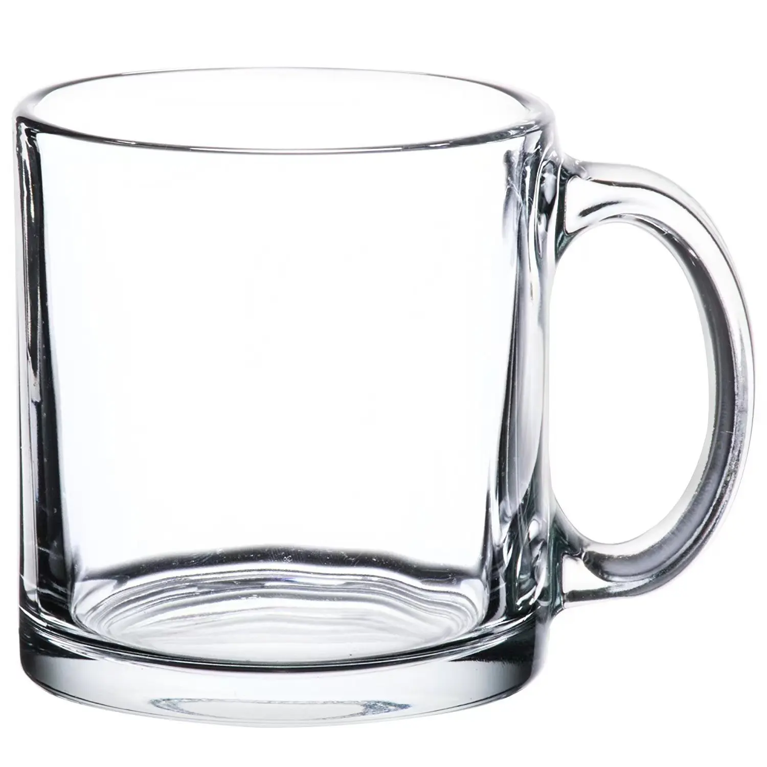 Caneca de vidro personalizada com impressão, logotipo de gravação 11oz 330ml, copo de vidro, caneca de café, vidro transparente, caneca de cerveja com alça