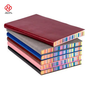 Wholesale Rainbow Edge Soft Leather PU <strong>Notebook</strong> A5/B5 Customized Logo 100-Page Inner Journal Notepad - Product Image 3