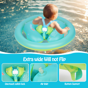 Flotador Inflable Grande para Bebé, Piscina con Asiento de Seguridad Ajustable y Toldo PARA LA Playa - Product Image 6