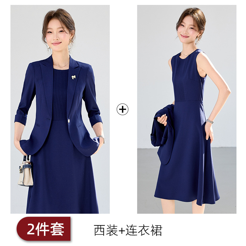 Blue suit dress