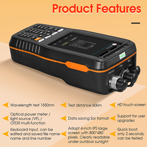 Handheld Optical Fiber Cable Tester 60km Range 1550nm Breakpoint Detector Power Meter OTDR for <strong>Network</strong> Use Supports <strong>TCP</strong> GPRS - Product Image 4
