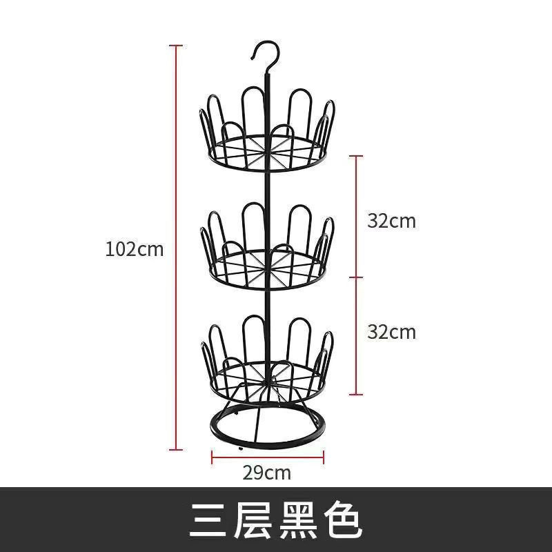 Three-tiered flagship black design (holds 24 shoes)