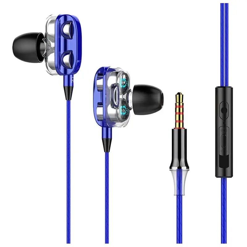 Kép Loa tai nghe có dây 3.5mm tai nghe cho iPhone 6 5 5S 4 cho Samsung Máy tính trình điều khiển kép stereo thể thao Earbuds với Mic