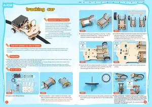 創造的な教育玩具子供のための新しいDIY木製追跡車科学キット子供のための教育玩具 - Product Image 6