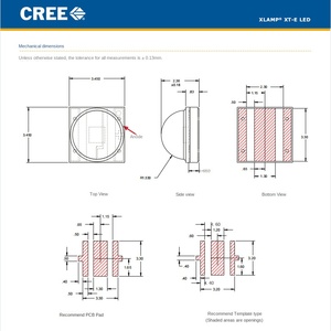 Cree3535, accesorios de iluminación LED de alta potencia, 5W, fuente de luz blanca fría, Bombilla, Parche de Color emisor rojo, cuentas de lámpara XTE, entrada de 3V - Product Image 5
