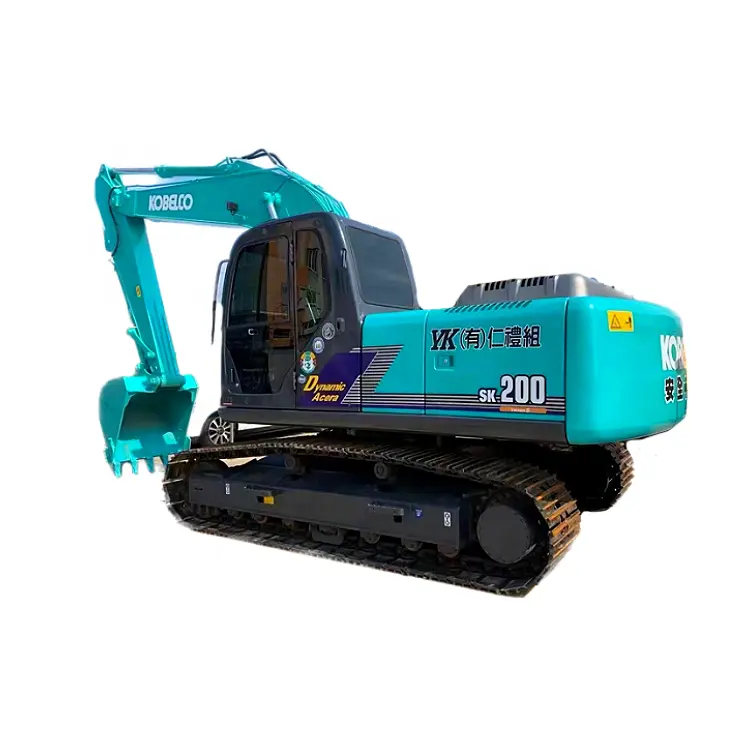 Good price Construction machinery used kobelco excavator SK200 medium tracked earth moving equipment