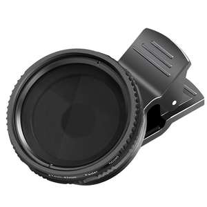 Neewer 37mmクリップオンND 2-400携帯電話カメラレンズフィルターキット: スマートフォン用電話クリップ付きの調整可能な中性密度フィルター - Product Image 1