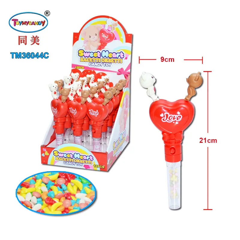 New kids candy toy direct from china manufacturer kiss bear Valentine's Day gift with candy No. 1 selling in eu