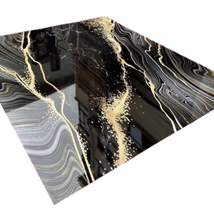 Y kurulu yüksek parlak 1220x2440mm 3mm 2mm Pvc duvar paneli Pvc mermer UV kaplama levha fiyat
