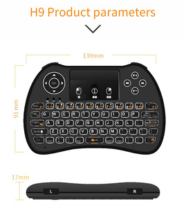 H9 Backlit <strong>Keyboard</strong> Mini Wireless <strong>Keyboard</strong> Air Mouse Flying Mouse Remote <strong>Control</strong> USB2.4GHz