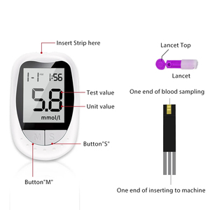 Nhanh chóng kiểm tra glucometer Thiết bị giám sát cho Blood Glucose thử nghiệm và tiểu đường lượng đường trong máu màn hình kỹ thuật số Meter bệnh tiểu đường - Product Image 4